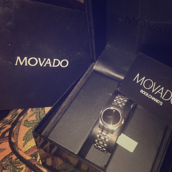 Movado NAVY/LDS SILVERT BLKFACE